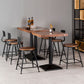 Solid Wood Industrial Style Dining Table Brown Table with Black Frame for Dinning Room Clearhalo ' dining_table' 'Dining Tables & Seating' 'Dining Tables' 'furn' 'furn_dining_table' 'Furniture' 'furniture_dining_table' 'Kitchen & Dining Furniture' 'kitchen&dining_furn' 'kitchen' 'kitchen_dining_table' 1200x1200_b0513e44-d3ff-43a5-8c69-c318e4c6a677