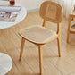 Rubber Wood Armless Dining Chairs Scandinavian Open Back Dining Side Chair