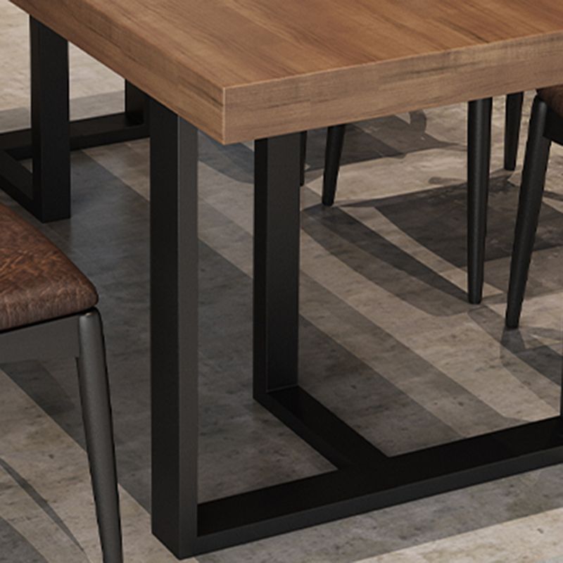 Set da pranzo industriale fisso 1/3/5 pezzi mobili in legno massiccio marrone per casa