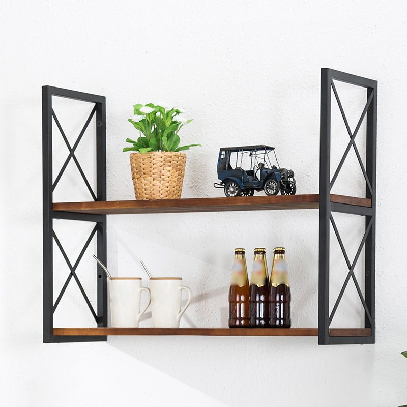 Industrial Style WoodBookshelf Wall Mounted Shelf Bookcase for Home Clearhalo 'Bookcases' 'furn' 'furn_bookcases' 'Furniture' 'furniture_bookcases' 'kitchen' 'kitchen_bookcases' 'Living Room Furniture' 'Office Furniture' 1200x1200_b053f293-f05e-4f26-82d0-72be45408fd9