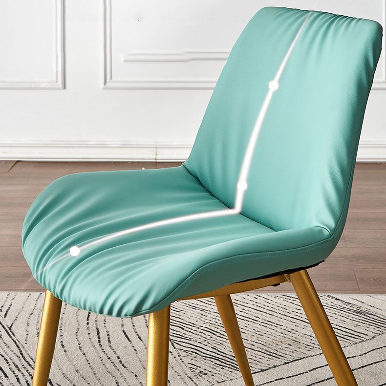 Scandinavian Design Leather Dining Side Chair for Home Armless Solid Back Chair Clearhalo 'Dining Chairs' 'Dining Tables & Seating' 'dining_chair' 'furn' 'furn_dining_chair' 'Furniture' 'furniture_dining_chair' 'Kitchen & Dining Furniture' 1200x1200_b0541186-217b-4e38-a560-6f1a2f770c4d