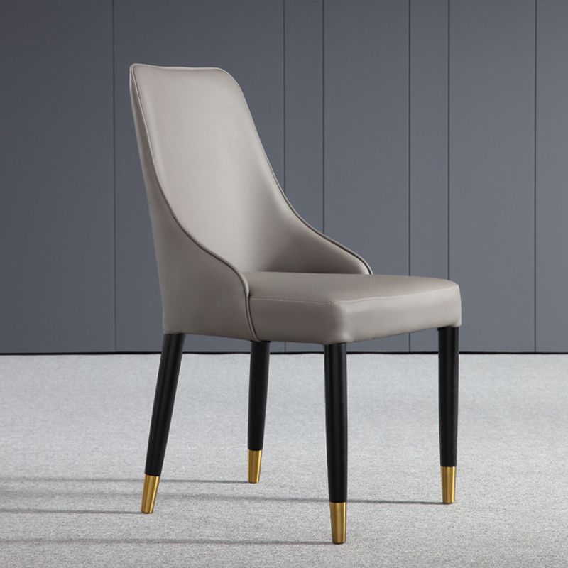 Glam Style Parsons Side Chair Leather Dining Chair for Dining Room Clearhalo 'Dining Chairs' 'Dining Tables & Seating' 'dining_chair' 'furn' 'furn_dining_chair' 'Furniture' 'Kitchen & Dining Furniture' 1200x1200_b0554de4-1f11-43cf-967b-127bd3ed9a4e