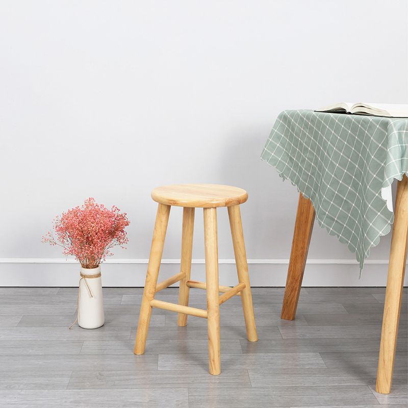 Taburete de barra redonda contemporánea taburete de bar sin respaldo con reposapiés