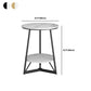 23.6" Tall Modern Round Slate Top Side Table Metal Cross-leg End Table with Shelf Clearhalo 'Coffee & Accent Tables' 'End & Side Tables' 'end_side_tables' 'furn' 'furn_end_side_tables' 'Furniture' 'Living Room Furniture' 1200x1200_b055f484-de5d-4cbc-9ab3-d71a1b8a0b47