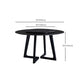 Metal and Stone Table Glam Style Simple Home Black Round Dining Table Clearhalo 'Dining Tables & Seating' 'Dining Tables' 'dining_table' 'furn' 'furn_dining_table' 'Furniture' 'Kitchen & Dining Furniture' 1200x1200_b0561de1-1840-4a01-bd9d-f6bb056788a6
