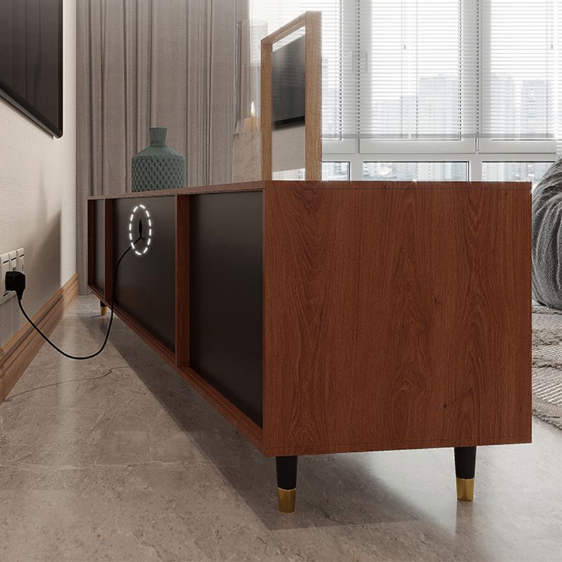 Abbassino TV TV in legno chiuso in legno con cassetti e porte di lusso