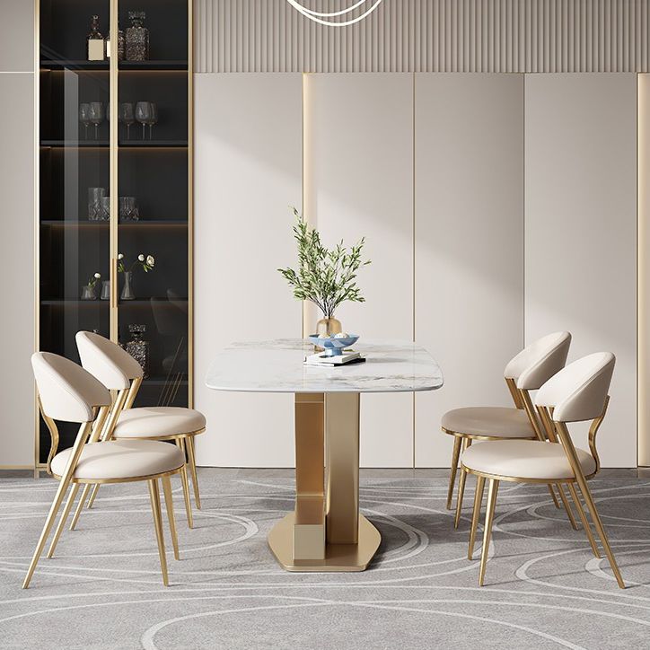 Glam Upholstered Dining Chairs Faux Leather Kitchen Dining Chair Clearhalo 'Dining Chairs' 'Dining Tables & Seating' 'dining_chair' 'furn' 'furn_dining_chair' 'Furniture' 'Kitchen & Dining Furniture' 1200x1200_b057e2e3-e9da-4441-9187-656c4369a929