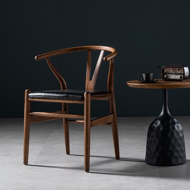 Modern Beech Wishbone Side Chair Matte Finish Wood Dining Chair Clearhalo ' kitchen&dining_furn' 'Dining Chairs' 'Dining Tables & Seating' 'dining_chair' 'furn' 'furn_dining_chair' 'Furniture' 'furniture_dining_chair' 'Kitchen & Dining Furniture' 'kitchen' 1200x1200_b058da6e-2e10-4b55-868d-fdedf8e93e7d