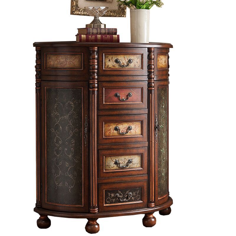 Industrial Distressed Wood Storage Cabinet 2 Doors Rectangle Accent Cabinet Clearhalo 'Cabinets & Chests' 'cabinets_chests' 'furn' 'furn_cabinets_chests' 'Furniture' 'Living Room Furniture' 1200x1200_b05922e0-d570-4607-a8a3-7dcbae1fbb16