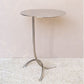 Mid-Century Stainless Steel Round Top Side Table 11-inch Pedestal End Table Clearhalo 'Coffee & Accent Tables' 'End & Side Tables' 'end_side_tables' 'furn' 'furn_end_side_tables' 'Furniture' 'Living Room Furniture' 1200x1200_b05aa88e-c8b4-44cc-9a40-5de7c2599f2f