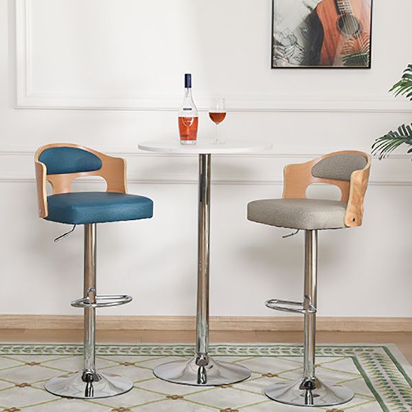 Contemporary Metal Barstool Faux Leather Counter Stool With Chrome Base Clearhalo 'Bar Furniture' 'Bar Stools' 'bar_stools' 'furn' 'furn_bar_stools' 'Furniture' 'Kitchen & Dining Furniture' 1200x1200_b05ad9e5-d0e5-4898-9821-43102d32e539