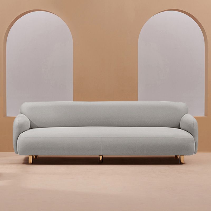 Recessed Arm Sofa Mid-century Modern 3-Seater Faux Leather Sofa Clearhalo 'furn' 'furn_sofas' 'Furniture' 'furniture_sofas' 'kitchen' 'kitchen_sofas' 'Living Room Furniture' 'Sofa' 'sofas' 1200x1200_b05bb2f8-65f2-4470-a137-9acca64f42e3