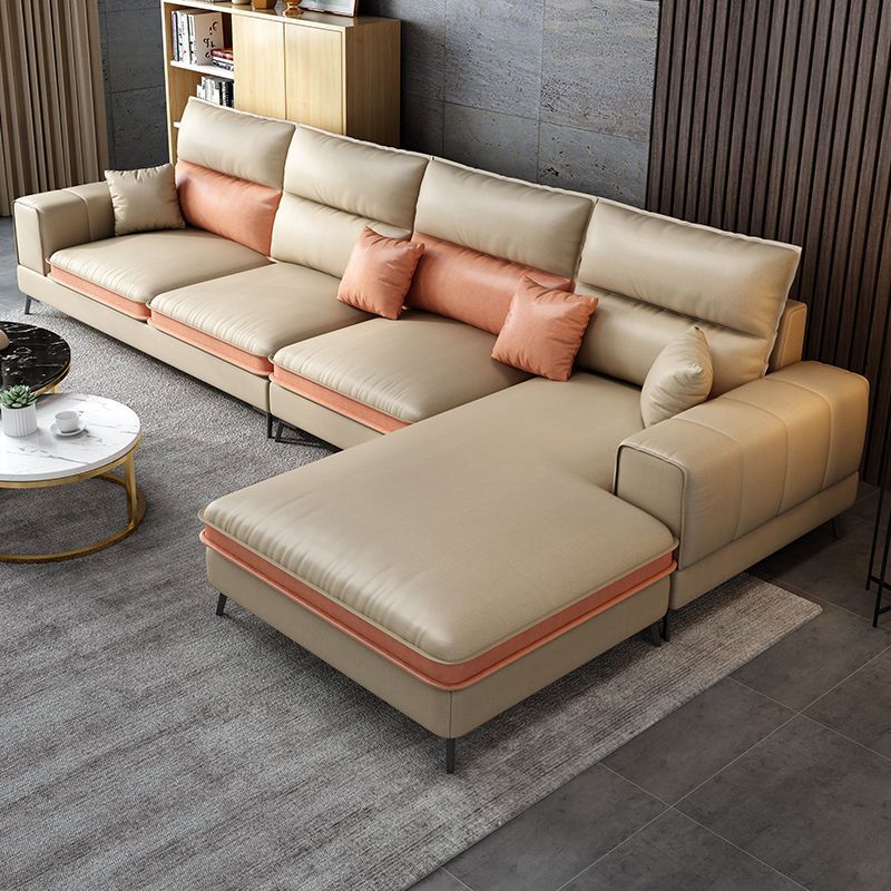 Nordic faux cuir stationnaire salon carré canapé de bras carré