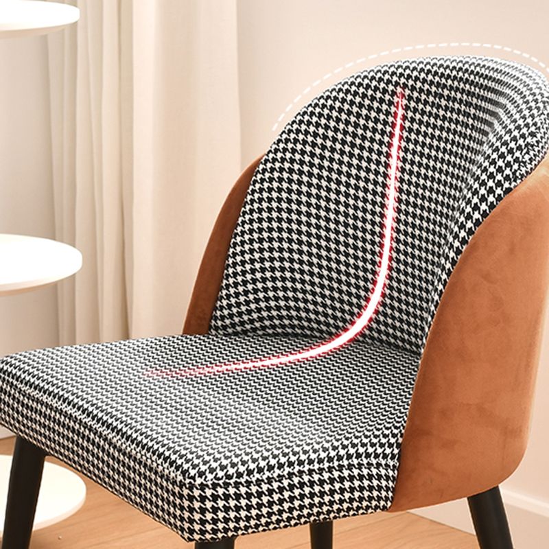 Nordic Style Metal Dining Chair Upholstered Fabric Dining Side Chair for Home Use Clearhalo ' kitchen&dining_furn' 'Dining Chairs' 'Dining Tables & Seating' 'dining_chair' 'furn' 'furn_dining_chair' 'Furniture' 'furniture_dining_chair' 'Kitchen & Dining Furniture' 'kitchen' 1200x1200_b05e5ec6-f80e-472e-8b13-598ed0d63da1