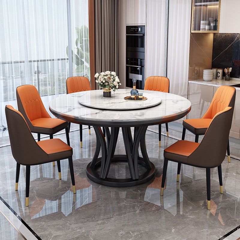 Modern Stone Round Folding Table Solid Wood Pedestal Casual Dining Table Clearhalo ' dining_table' 'Dining Tables & Seating' 'Dining Tables' 'furn' 'furn_dining_table' 'Furniture' 'furniture_dining_table' 'Kitchen & Dining Furniture' 'kitchen&dining_furn' 'kitchen' 'kitchen_dining_table' 1200x1200_b05f896c-e36a-4ceb-bc7c-49b9293d7a8b