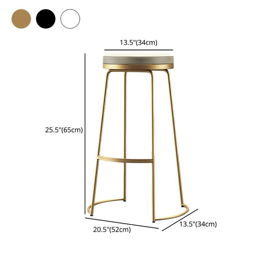 Nordic Style Barstool Round Pu Leather Cushion Bar Stool for Bar Dining Room, Set of 2 Clearhalo 'Bar Furniture' 'Bar Stools' 'bar_stools' 'furn' 'furn_bar_stools' 'furniture_bar_stools' 'Kitchen & Dining Furniture' 'kitchen&dining_furn' 'kitchen' 'kitchen_furn' Furniture' 1200x1200_b0604354-f92b-45aa-8145-200208754ec4