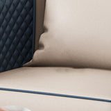 Sofá de brazo inclinado de cuero moderno 22.83 "para sala de estar para sala de estar para sala de estar