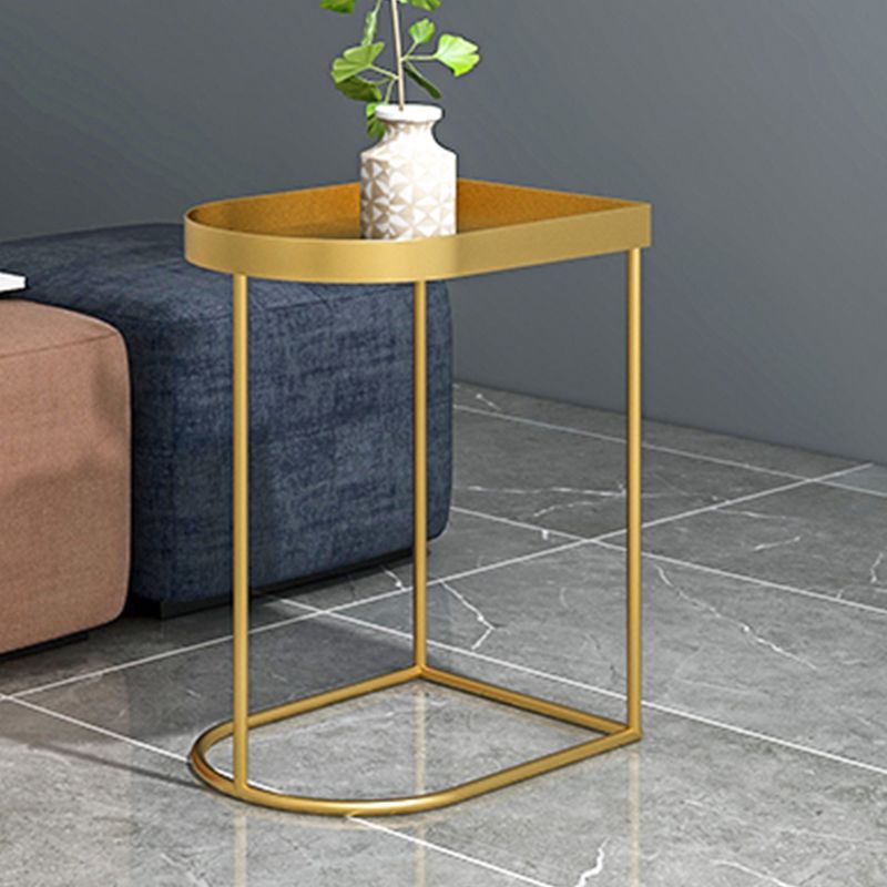 Mid-Century Tray Top Corner Table Frame Metal Side End Table Clearhalo 'Coffee & Accent Tables' 'End & Side Tables' 'end_side_tables' 'furn' 'furn_end_side_tables' 'Furniture' 'Living Room Furniture' 1200x1200_b0632be9-6690-497b-b155-a63de1a62cb7