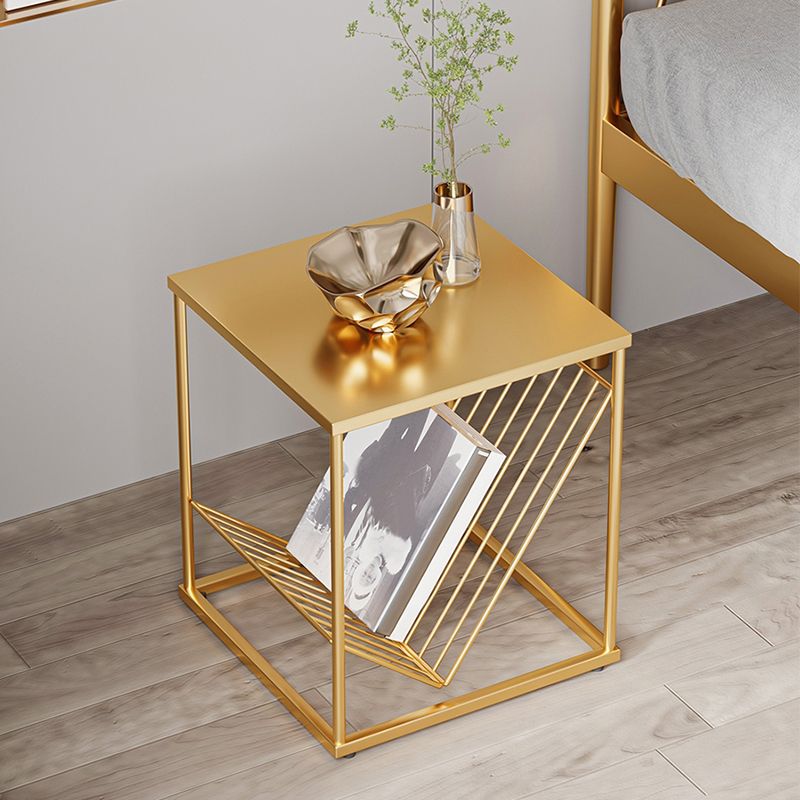 1 Shelf Metal Nightstand Industrial Open Storage Night Table ,19.7" Tall Clearhalo 'Bedroom Furniture' 'furn' 'furn_night_stand' 'Furniture' 'night_stand' 'Nightstands' 1200x1200_b0643fd1-deaf-4951-928d-ab54ed15e151