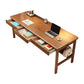 Bureau de bureau en bois moderne 1 Shelf Rectangle Writing Desk avec base en H pour la maison