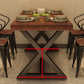 Set di tavoli da pranzo industriale 1/2/5 pezzi con mobili da cucina a base di metallo