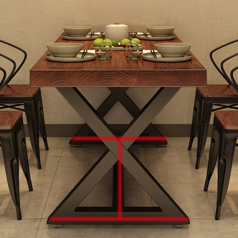 Set di tavoli da pranzo industriale 1/2/5 pezzi con mobili da cucina a base di metallo