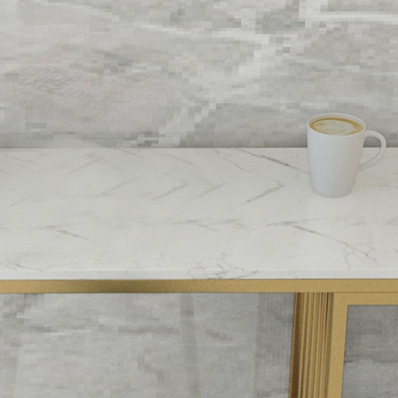Modern Style Bar-height Table Gold Base Bar Table for Kitchen Clearhalo 'Bar Furniture' 'Bar Tables' 'bar_tables' 'furn' 'furn_bar_tables' 'Furniture' 'Kitchen & Dining Furniture' 1200x1200_b0662903-4260-443c-8cde-53719e4e87a5