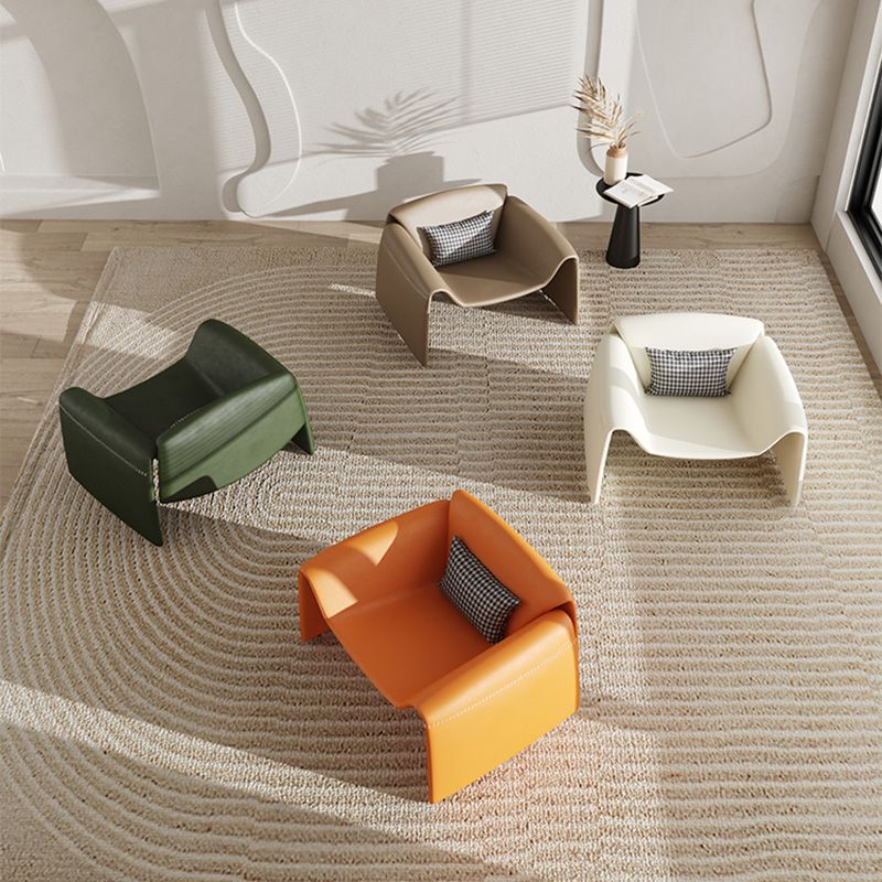 38.18" Wide Faux Leather Armchair Upholstered Pillow Back Accent Chair Clearhalo 'Accent Chairs' 'accent_chairs' 'Chairs & Seating' 'furn' 'furn_accent_chairs' 'Furniture' 'Living Room Furniture' 1200x1200_b067262b-4ca7-4fc2-ab68-14308e1a28bb