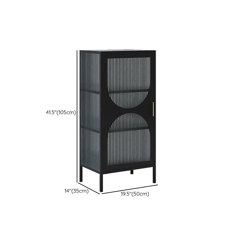 Mobile in metallo contemporaneo porte in vetro armadio per soggiorno