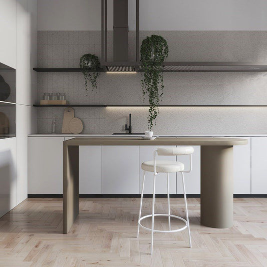 Pine Wood Bar Dining Table Modern Oval Bar Table with Double Pedestal for Dining Room Clearhalo 'Bar Furniture' 'Bar Tables' 'bar_tables' 'furn' 'furn_bar_tables' 'Furniture' 'furniture_bar_tables' 'Kitchen & Dining Furniture' 1200x1200_b068450f-6384-482e-b3be-68c69c6de73e