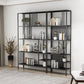 Contemporary Shelf Bookcase Metal Open Book Shelf with Shelves