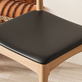Contemporary Upholstered Armless Chair Home Solid Wood Dining Chair