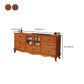 Traditional Wood TV Stand Console Enclosed Storage TV Media Stand for Living Room