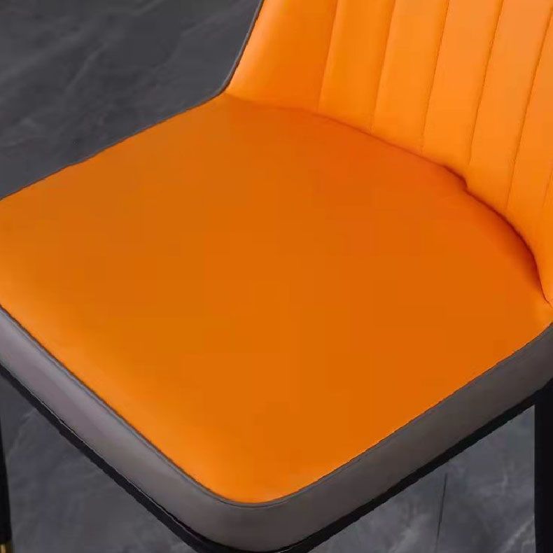 PU Leather Dining Chairs Nordic Style Parsons Armless Chair for Dining Room Clearhalo 'Dining Chairs' 'Dining Tables & Seating' 'dining_chair' 'furn' 'furn_dining_chair' 'Furniture' 'Kitchen & Dining Furniture' 1200x1200_b069f669-a852-46ae-a6d3-d4afa15abd26