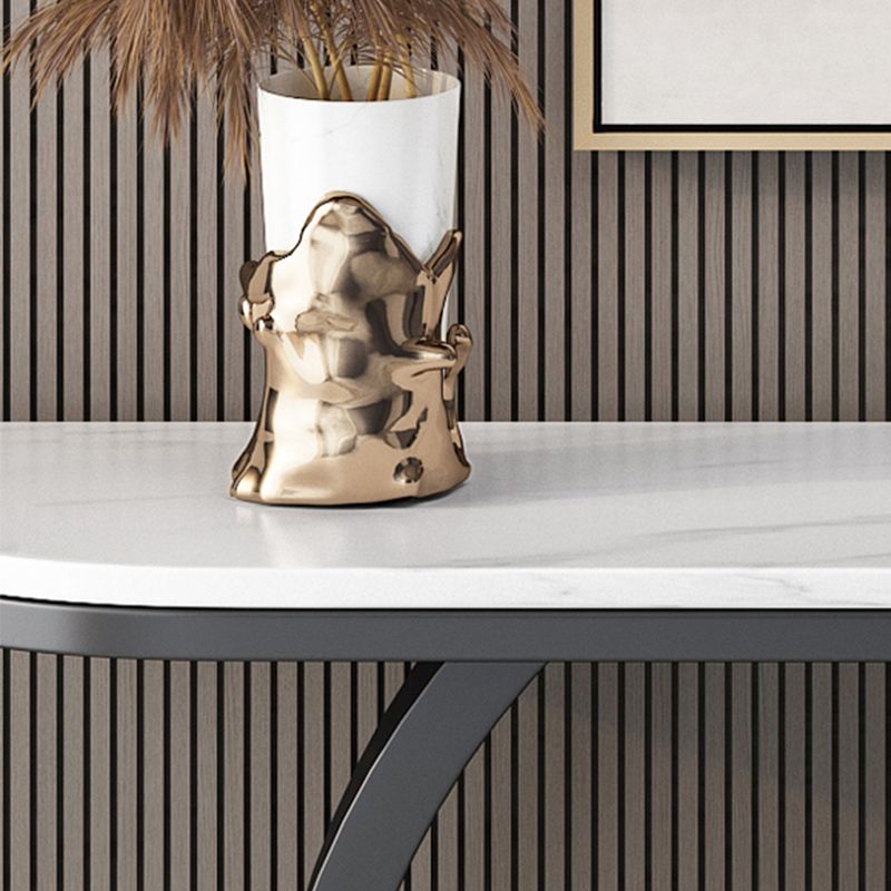 Tavolo da console astratto di ardesia glam/metallo/rettangolo per la sala