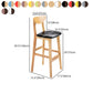Scandinavian Footrest Solid Wood Bar Stool Low Back Home Stool Clearhalo 'Bar Furniture' 'Bar Stools' 'bar_stools' 'furn' 'furn_bar_stools' 'Furniture' 'furniture_bar_stools' 'Kitchen & Dining Furniture' 1200x1200_b06a57c6-4bc6-450f-8d15-a9ce30a11cad