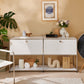 Sideboard in metallo bianco con cassetti a buffet da pranzo interno moderno