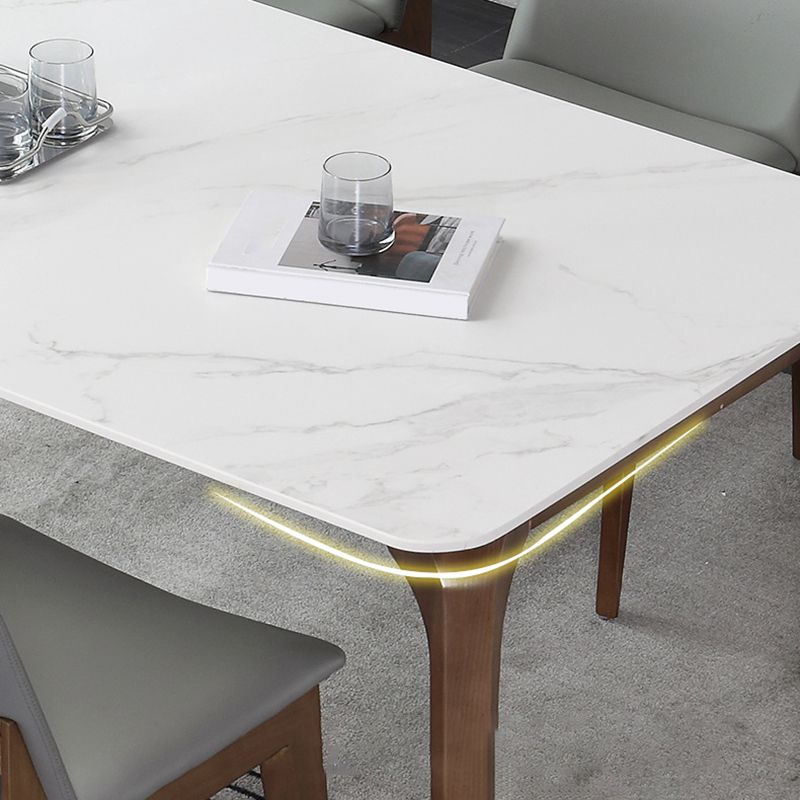 Ensemble de Table rectangulaire en pierre contemporaine, ensemble de salle à manger 1/4/5 pièces pour la maison
