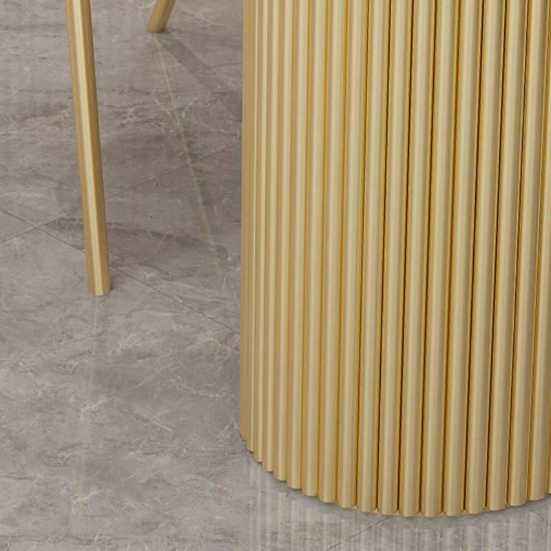 Metal Base Contemporary Oval Dining Table Double Pedestal Table for Dining Room Clearhalo 'Dining Tables & Seating' 'Dining Tables' 'dining_table' 'furn' 'furn_dining_table' 'Furniture' 'furniture_dining_table' 'Kitchen & Dining Furniture' 'kitchen' 'kitchen_dining_table' 1200x1200_b06ee1ca-4a5e-4f30-ac6e-ec3a5290d406