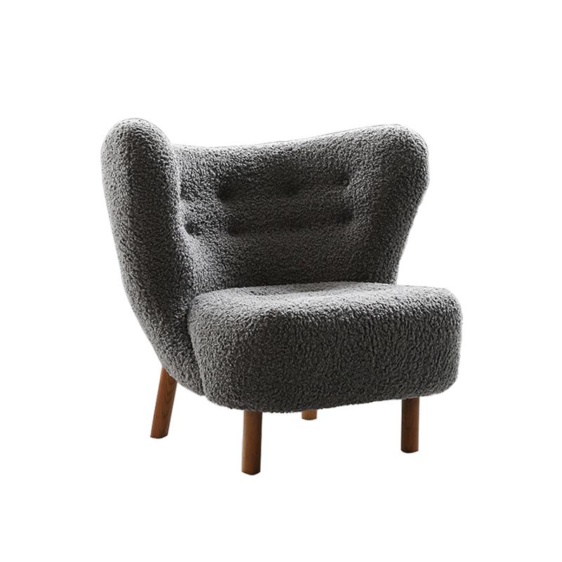 30.7 "l x28.3" w x31.4 "H sedia a telaio in legno massiccio a bracciale