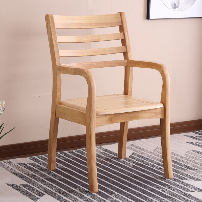 Contemporary Kitchen Wood Square Dining Chair Ladder Back Wood Counter Chair Clearhalo ' kitchen&dining_furn' 'Dining Chairs' 'Dining Tables & Seating' 'dining_chair' 'furn' 'furn_dining_chair' 'Furniture' 'furniture_dining_chair' 'Kitchen & Dining Furniture' 'kitchen' 1200x1200_b06fa23e-8562-4597-9b1c-a636da4aabc6