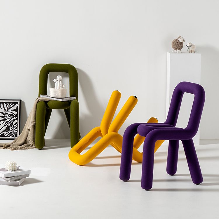 Contemporary Style Dining Chairs Armless Side Chairs with Metal Legs (Set of 2) Clearhalo ' kitchen&dining_furn' 'Dining Chairs' 'Dining Tables & Seating' 'dining_chair' 'furn' 'furn_dining_chair' 'Furniture' 'furniture_dining_chair' 'Kitchen & Dining Furniture' 'kitchen' 1200x1200_b06fea09-2d05-460a-8cec-f5d5a43517dd