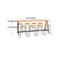 Light Brown Modern Style Bar Table in Solid Wood and Iron Cafe Bar Table, Only Table Clearhalo 'Bar Furniture' 'Bar Tables' 'bar_tables' 'furn' 'furn_bar_tables' 'Furniture' 'furniture_bar_tables' 'Kitchen & Dining Furniture' 1200x1200_b071059f-62de-485c-a7cd-9d5346d96959