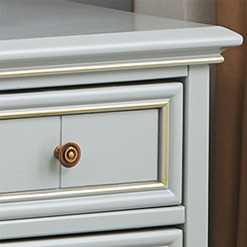 Modern Rectangle Side Cabinet Gray Wood Knobs Cabinet with Drawer