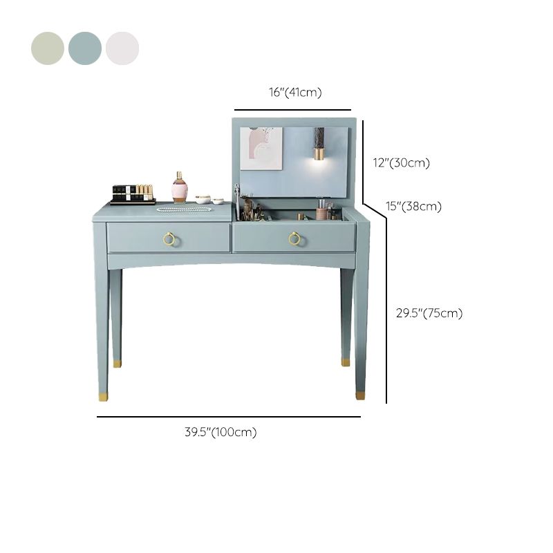 29.52 "H tocador de tocador de tocador de madera maciza con espejo