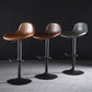 Industrial Style Swivel Leather Barstools Adjustable Low Back Stools Clearhalo 'Bar Furniture' 'Bar Stools' 'bar_stools' 'furn' 'furn_bar_stools' 'Furniture' 'Kitchen & Dining Furniture' 1200x1200_b071bc6f-06d5-4751-976b-92bc8cc8635d