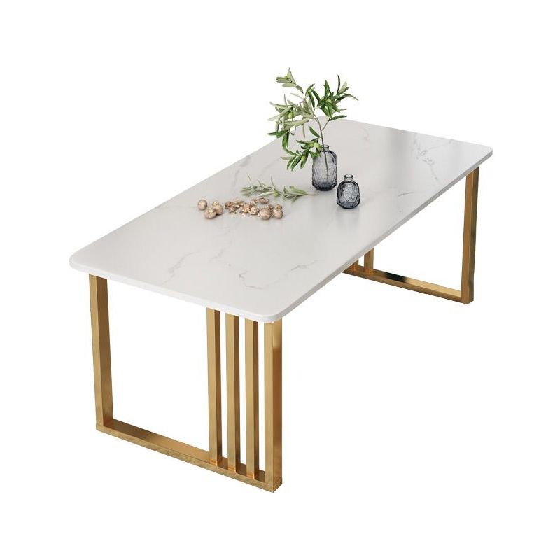 Moderno 1/2/5/7 pezzi set da pranzo tavolo da pranzo in pietra rettangolo per cucina della sala da pranzo