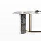Traditional Luxury Dining Table Rectangle Sintered Stone Dining Table with Gold Frame for Home Clearhalo ' dining_table' 'Dining Tables & Seating' 'Dining Tables' 'furn' 'furn_dining_table' 'Furniture' 'furniture_dining_table' 'Kitchen & Dining Furniture' 'kitchen&dining_furn' 'kitchen' 'kitchen_dining_table' 1200x1200_b07346e0-9c0b-485c-8b57-1aa3f1c14739
