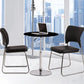 Contemporary Round Dining Table Tempered Glass Table with Stainless Steel Tulip Base Clearhalo ' dining_table' 'Dining Tables & Seating' 'Dining Tables' 'furn' 'furn_dining_table' 'Furniture' 'furniture_dining_table' 'Kitchen & Dining Furniture' 'kitchen&dining_furn' 'kitchen' 'kitchen_dining_table' 1200x1200_b07351bf-30c4-428d-b8c4-4af87b592e62