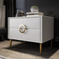 Contemporary Bedside Cabinet Solid Wood Night Table with 2 Drawers